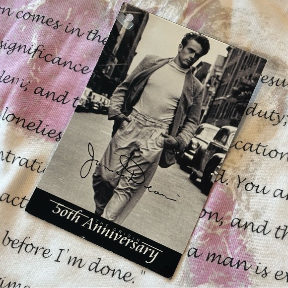 JAMES DEAN‎ 50th Anniversary White & Pink Sleeveless Shirt Y2K 2004 NWT Small - Picture 10 of 12